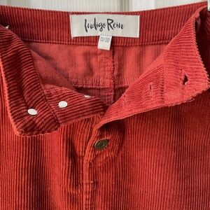 Dark Brick Red Corduroy Skirt